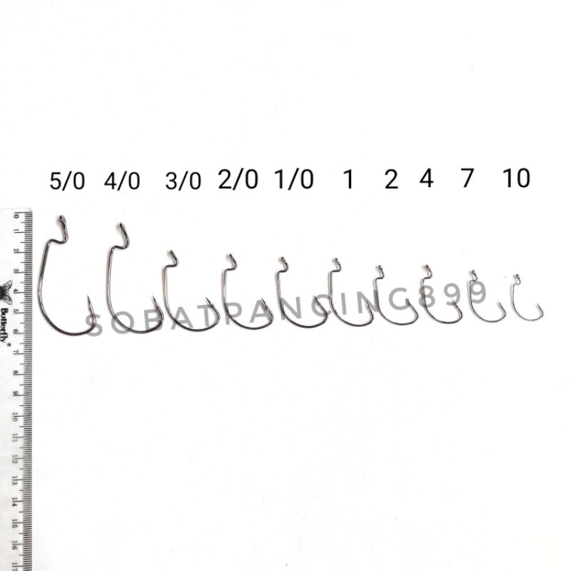 mata pancing soft lure 5/0 sampai 10