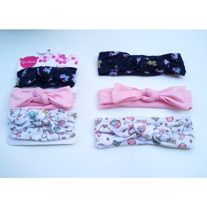 BANDANA BAYI ANAK PEREMPUAN SET 3in1 HEADBAND BABY BANDO FASHION KOREA LUCU IMPORT AK35