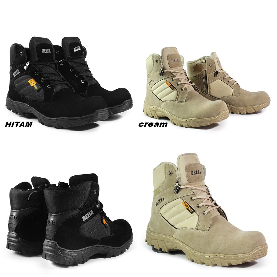 Sepatu Boots Safety Ujung Besi Bots Delta Pendek Tactical Tracking Outdoor Muncak Kerja Proyek