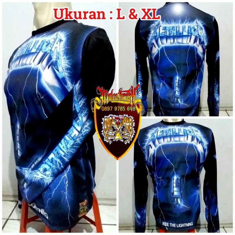 Kaos Band Metallica Lengan Panjang 1