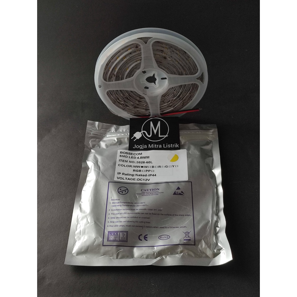 LAMPU LED STRIP BOSSECOM IP44 12 VOLT MATA KECIL - WARM WHITE