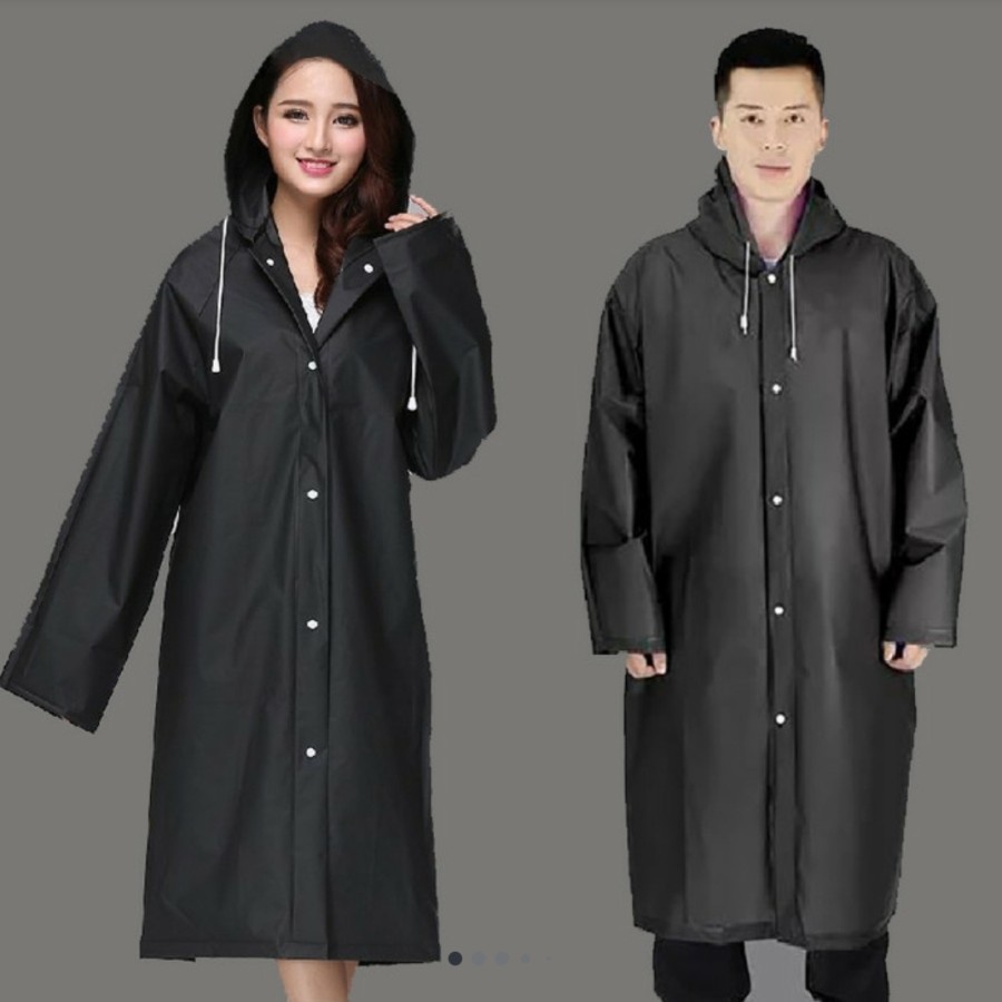 JAS HUJAN DEWASA RAINCOAT JUBAH PONCO UNISEX - Putih