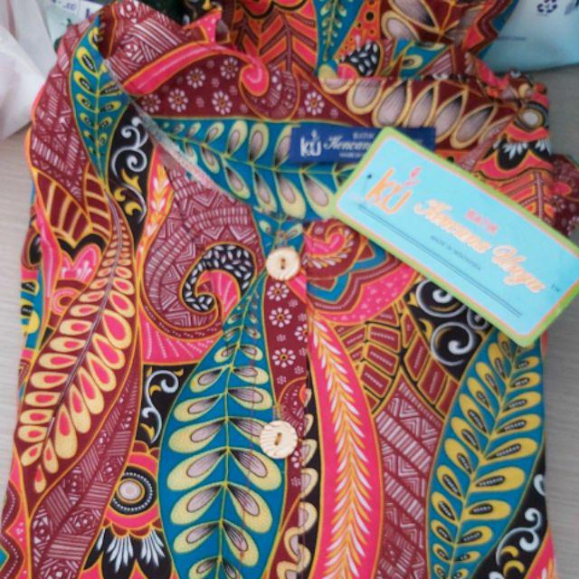 Daster Kencana Ungu Anindya (ku Label Biru Asli) - Homedress Cantik Batik Solo Rayon Satung Nyaman