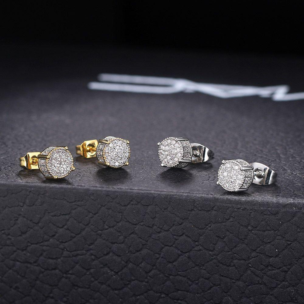 Lily Rock Hip-Hop Untuk Pria Perhiasan Hypoallergenic Pria &amp; Wanita Anting Cubic Zirconia