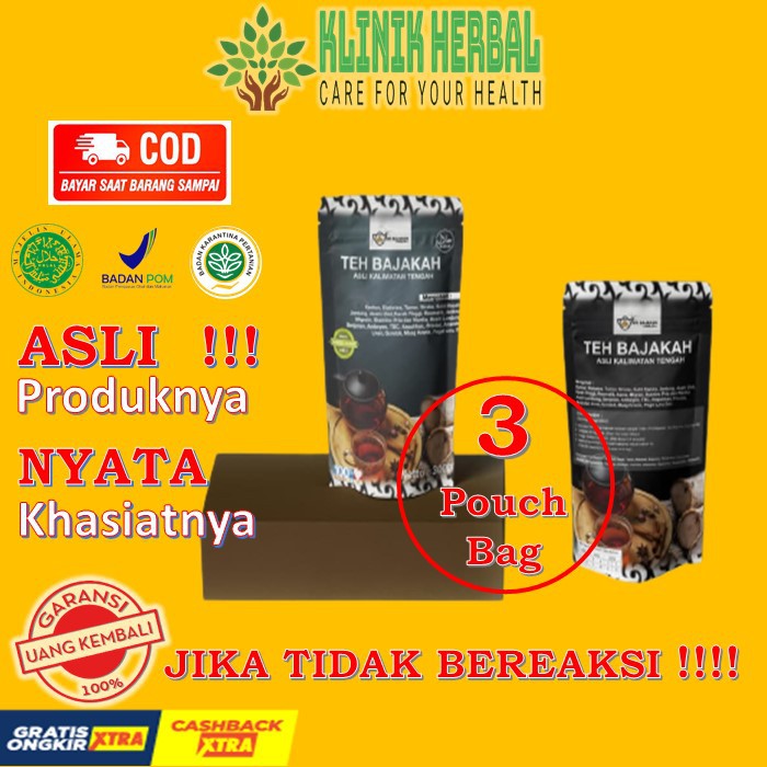 

Teh celup bajakah asli kalimantan akar kayu bajakan / 3 Pouch Bag ( 30 pcs )