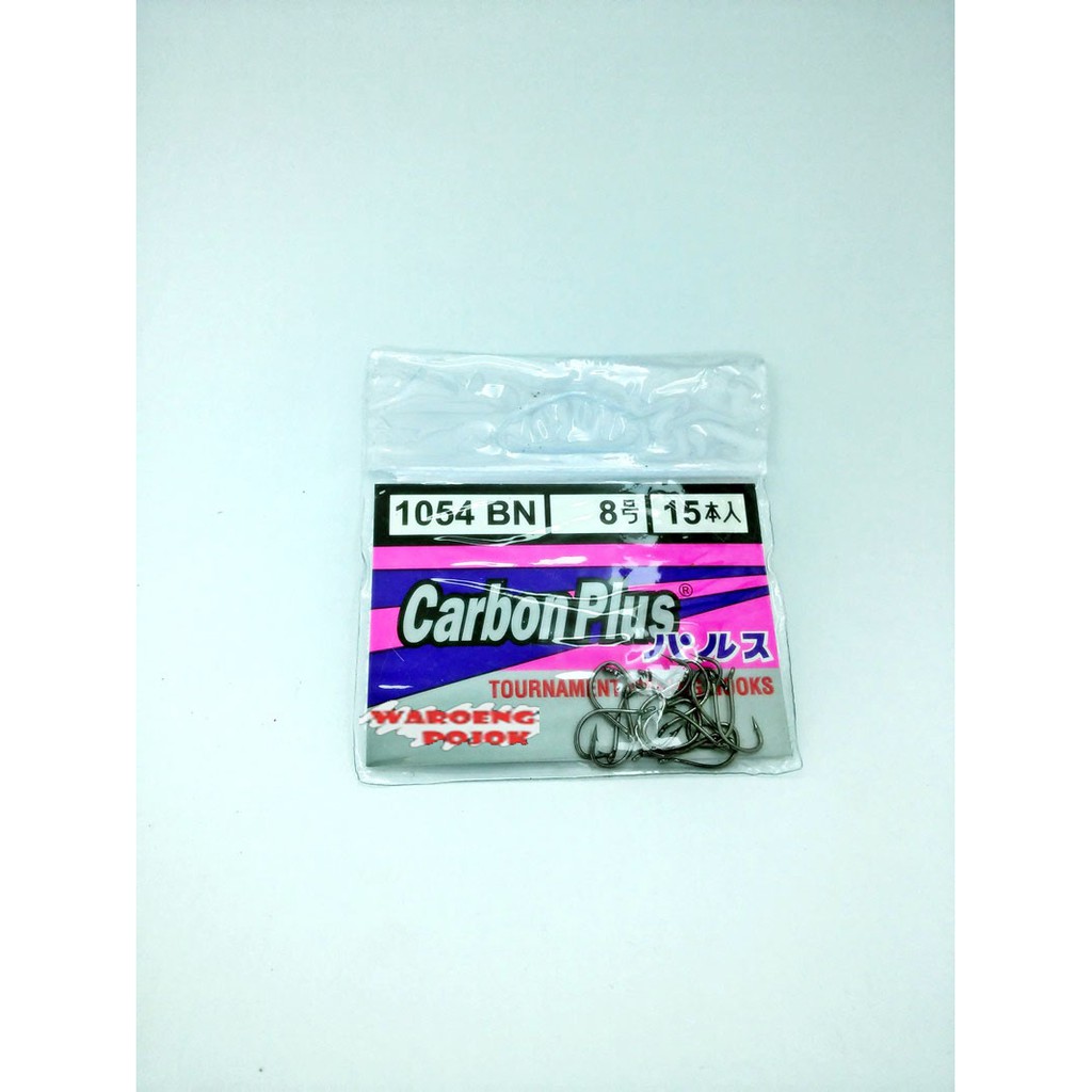Mata Pancing Atau Mata Kail Carbon Plus kode 1054 no 8 1Pack Isi 15pcs