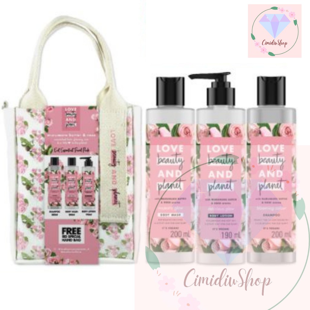 Jual Love Beauty and Planet paket 200ml 3in1 4in1 5in1 Murumuru Mimosa ...