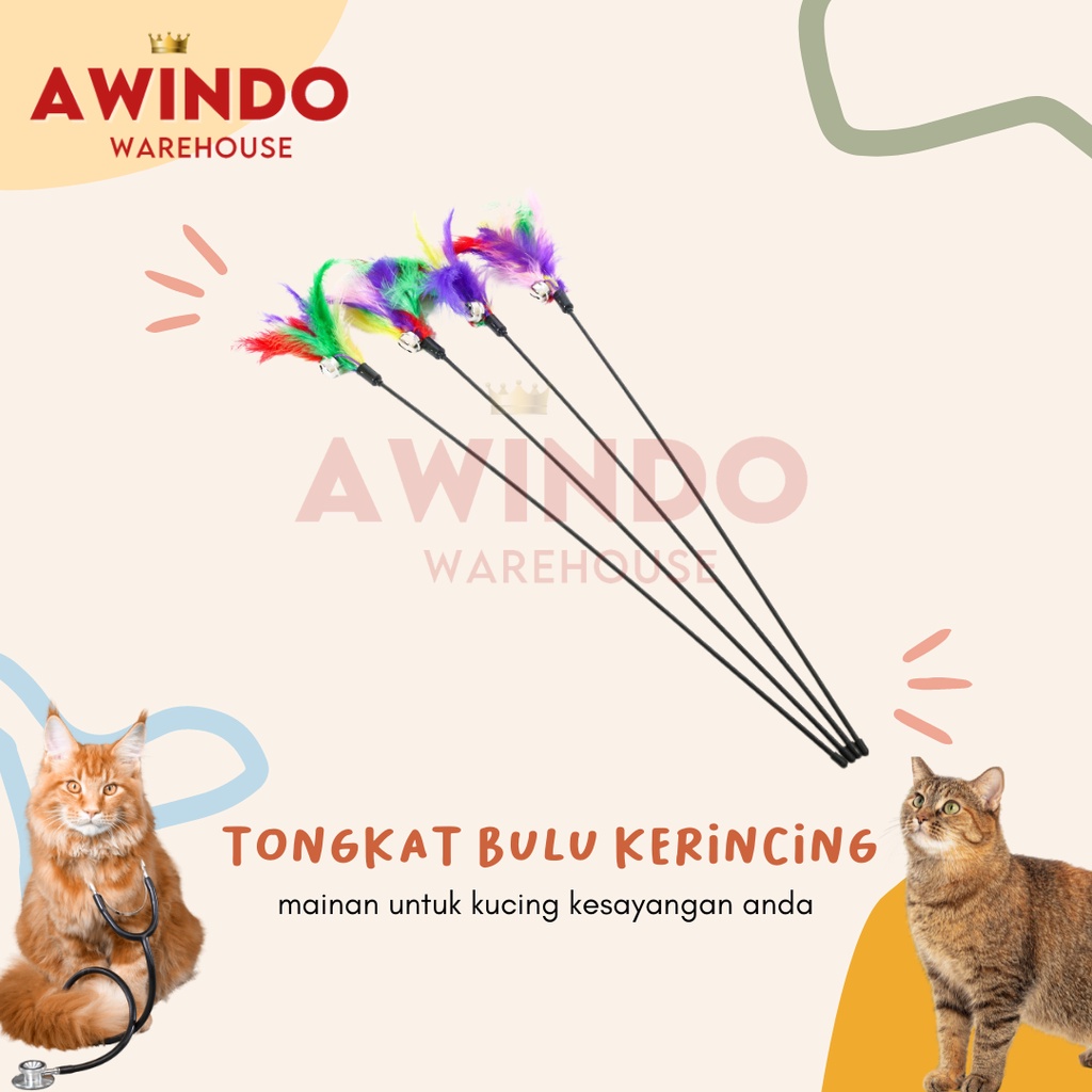 TONGKAT KERINCING LONCENG MOTIF 03 - Mainan Tongkat Stick Bulu Lonceng Interaktif