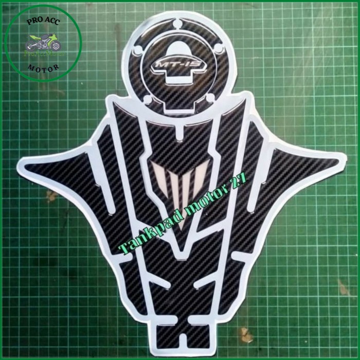 Sticker Stiker Resin Timbul Tankpad Tank Protector Premium Yamaha MT15 - Putih