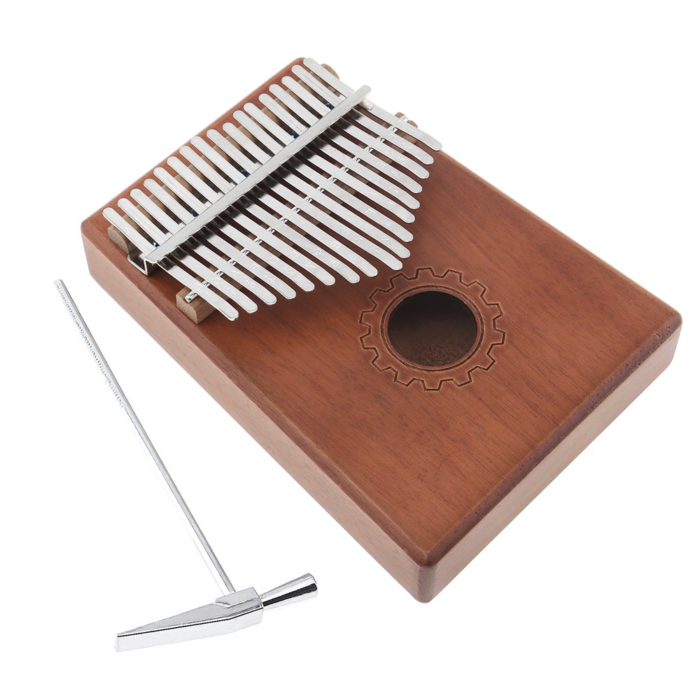 17 Key Kalimba Single Board Mahogany Thumb Piano Set Mbira Mini Keyboard