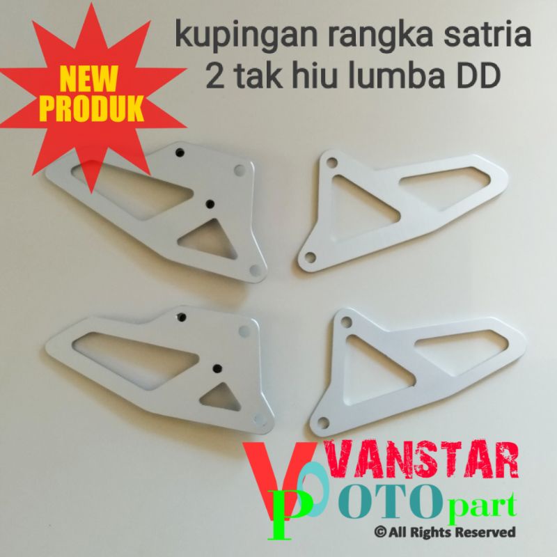 kupingan rangka satria hiu lumba 2 tak DD sepasang
