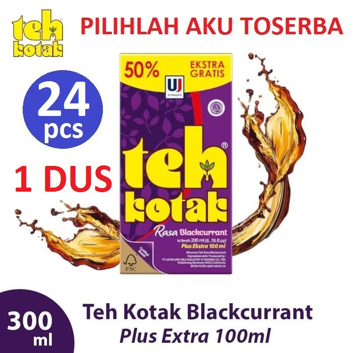 TEH KOTAK ULTRA RASA BLACKCURRANT 300 ml ( HARGA 1 DUS ISI 24 )