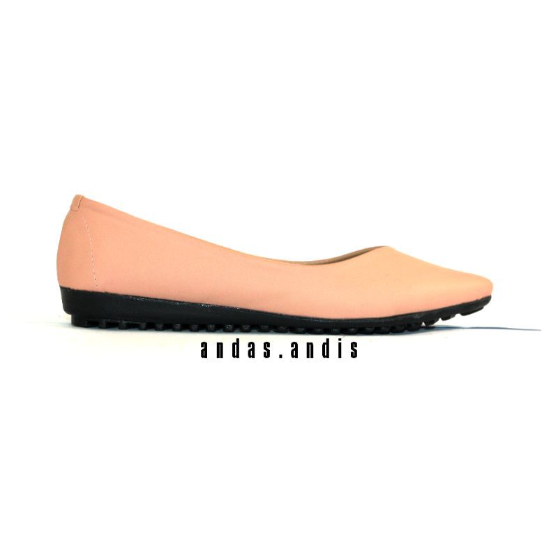 Sepatu Wanita Flatshoes Polos PU Andis An48