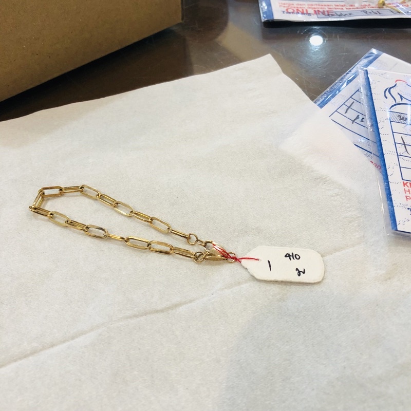 Gelang Emas Anak Rantai 300/6k