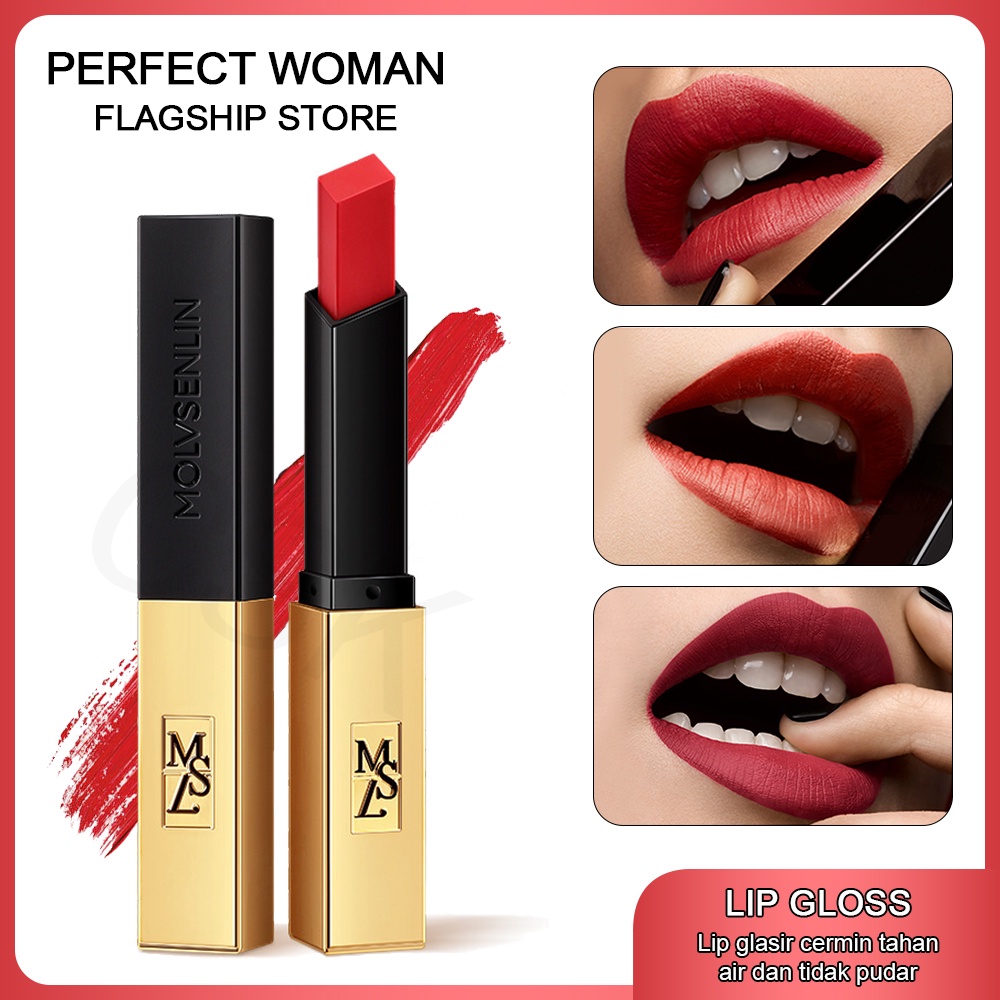 baru asli MSL Lipstik Silky Lipstick Kecantikan Pelembab Bibir Tahan Lama Original Implora Intense M