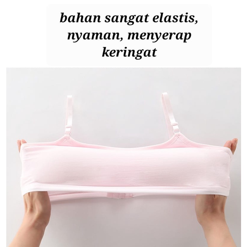 PLAIN BRA PAKAIAN DALAM ANAK SD SMP REMAJA TANPA KAWAT KATUN IMPORT NYAMAN NOT SOREX