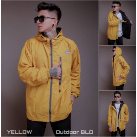 jaket parasut / jaket wanita / outwear wanita /jaket waterproof / jaket gunung / jaket outdoor terbaru-BLD 1 YELLOW