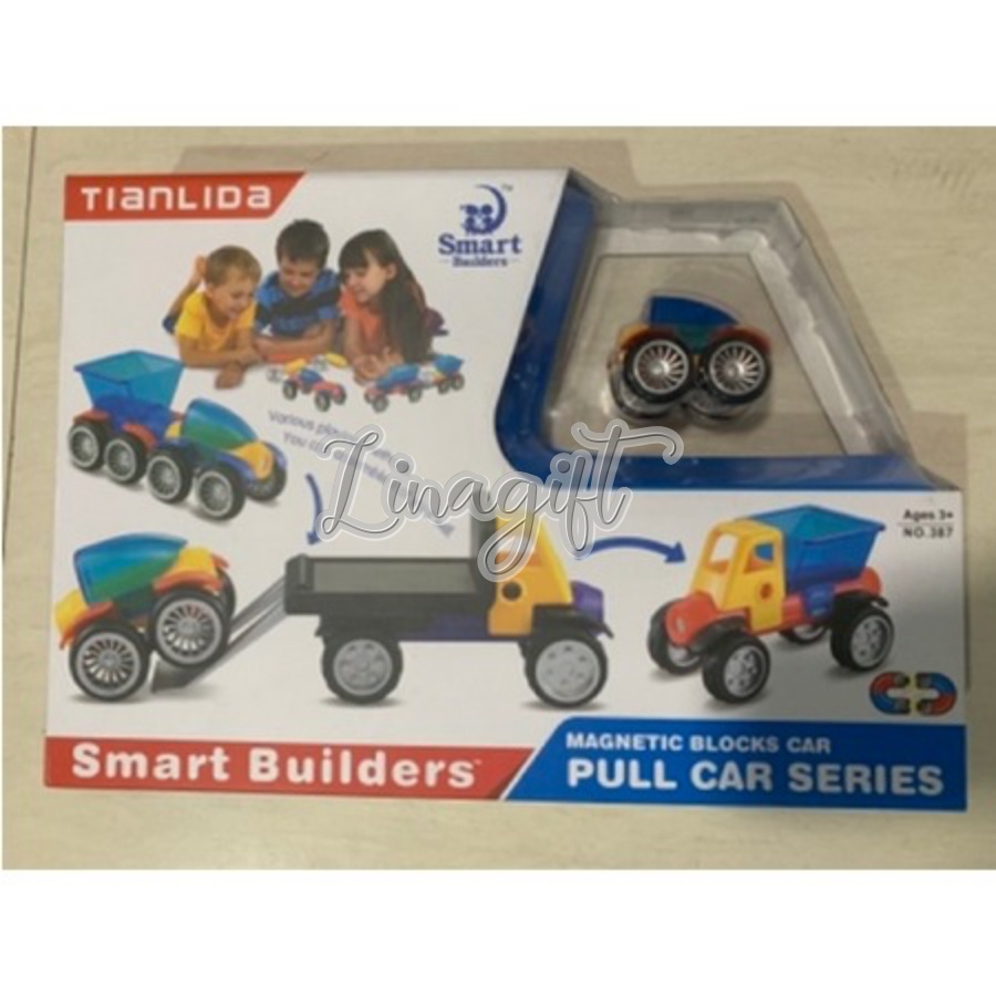 TIANLIDA MAGNETIC BLOCKS C4R PULL CAR SERIES SMART BUILDER MAINAN EDUKASI ANAK