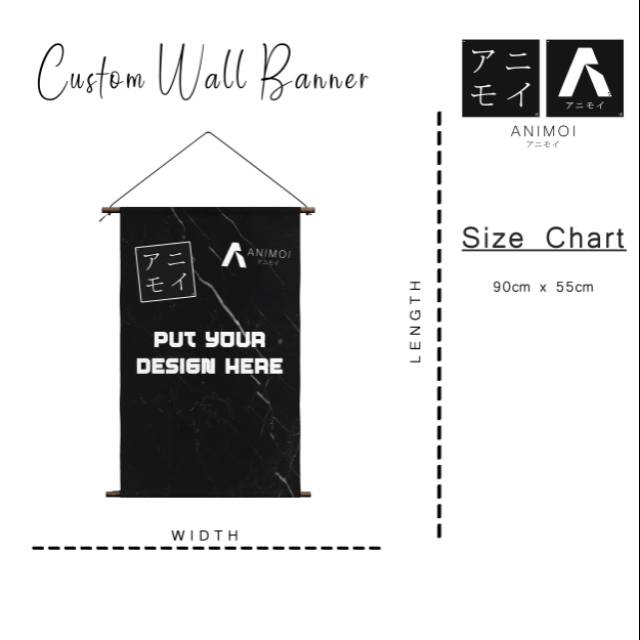 Custom Wall Banner || Wall Scroll || Poster Dinding Gambar Bebas Anime Kpop dll