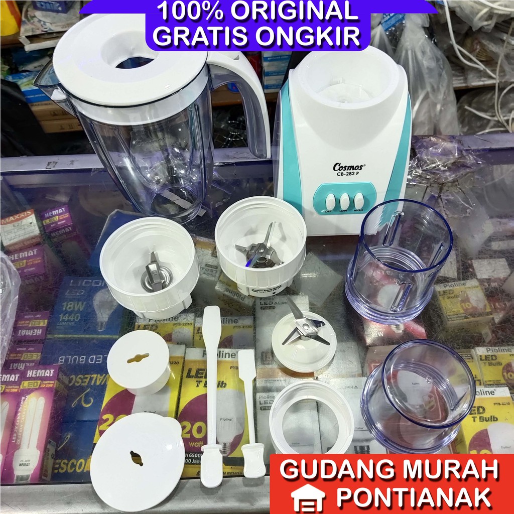 Blender Cosmos CB 282P 282 P 3in1 2 Liter Jumbo Pelumat bumbu basah kering jus