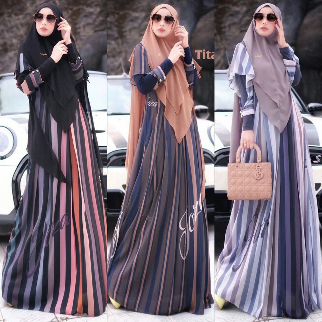 [JOZA CLOTHING] GAMIS SYARI / DRESS SET PRINTING PREMIUM TERBARU " TITANIA SERIES " By Joza Cloting