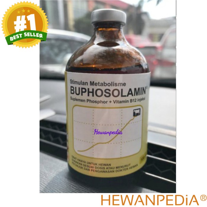 Vitamin Anjing Dan Kucing - Buphosolamin 100 Ml - Vitamin Hewan Stimulan Metabolisme B12 & Phospor