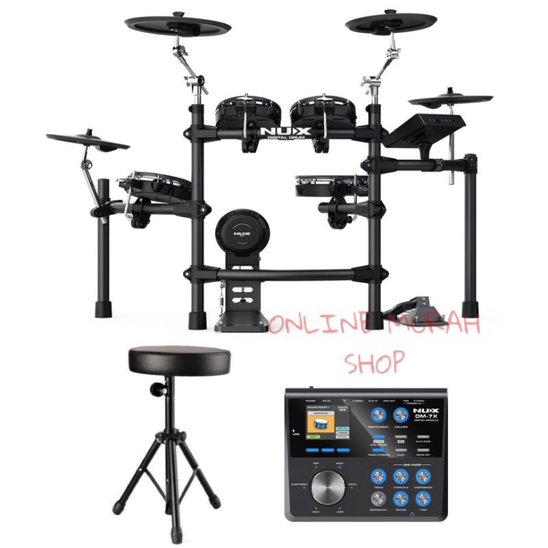 Paket Drum Elektrik NUXVDM-7X + Bangku / NUX DM7X / NUX DM 7 X