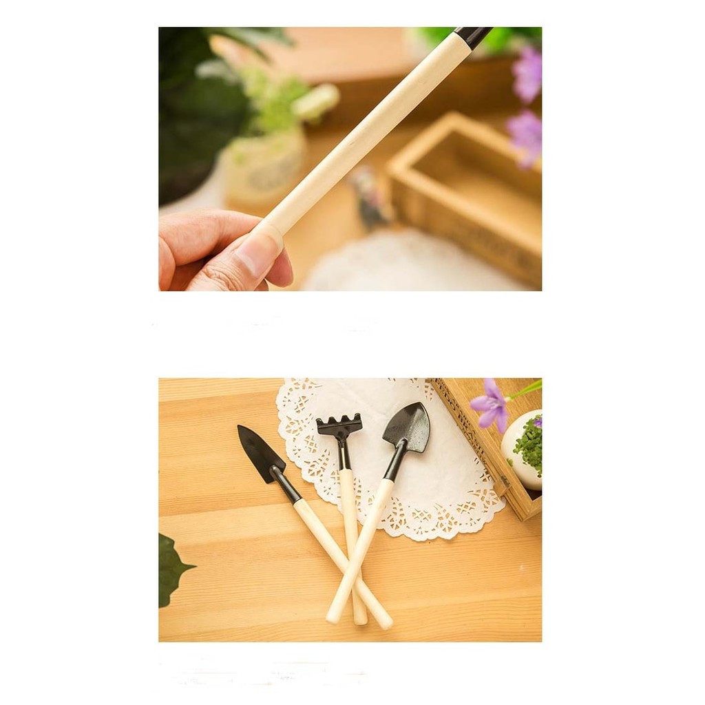 Mini Garden Tool Gagang Kayu (3pcs)