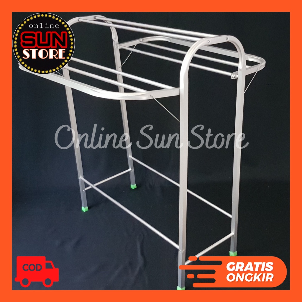 [ COD ] Jemuran Handuk Aluminium praktis ekonomis murah Surabaya gantungan pakaian ringan sayap