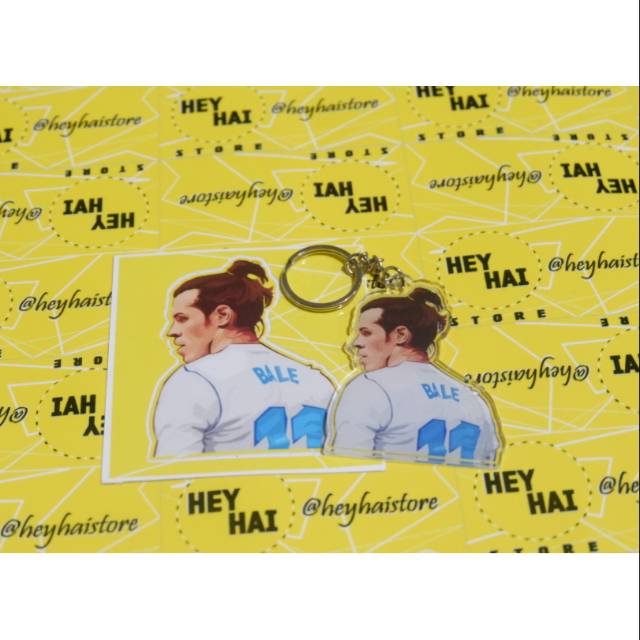 

Ganci akrilik dan stiker laminasi glossy gareth bale