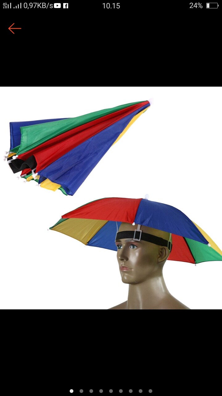 Payung Kepala - Lindungi Kepala Tanpa Ganggu Aktivitas Anda !