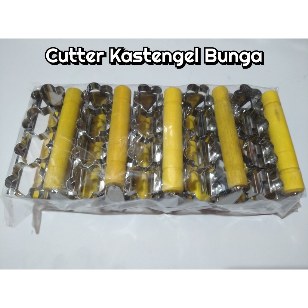 CUTTER KASTENGEL BANGKET KACANG KUE GAGANG KAYU MURAH CETAKAN KUE SALJU KUE KACANG KUE KEJU 1PACK ISI 10pc