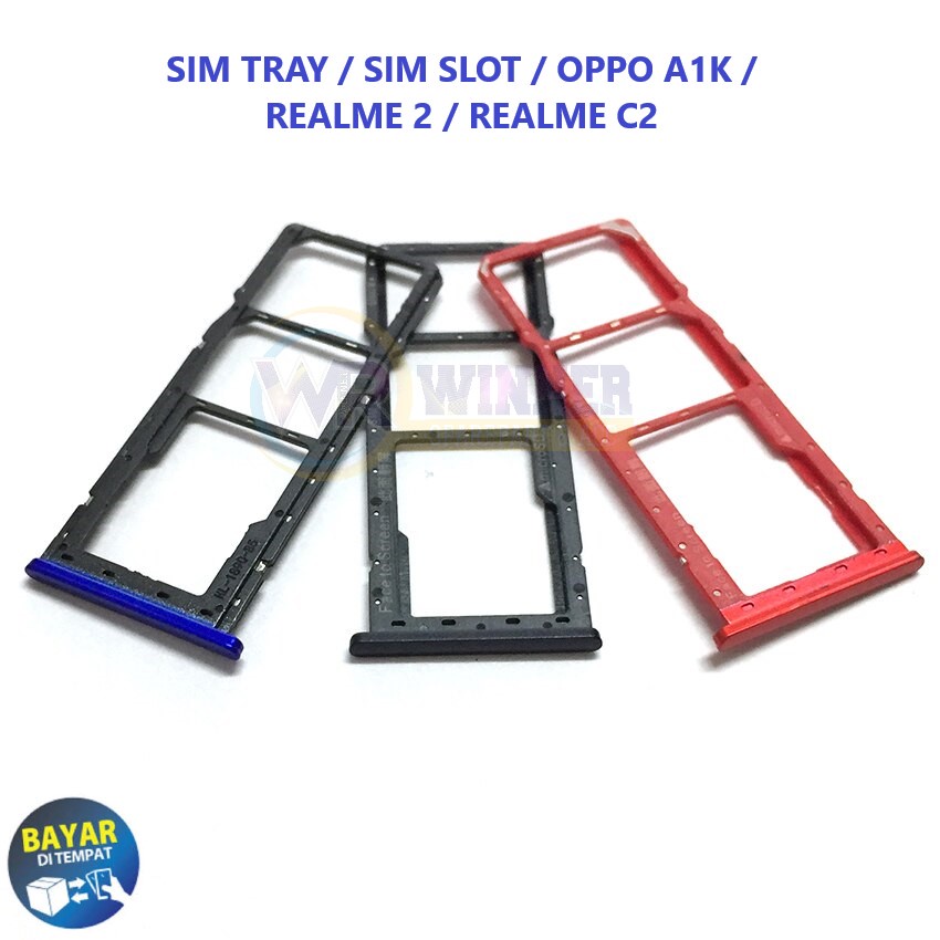 Sim Tray SimLock Slot Sim Tempat kartu Simcard Realme 2 Realmi 3 3 PRO Simtray Realmi 2 Realme 3 rea