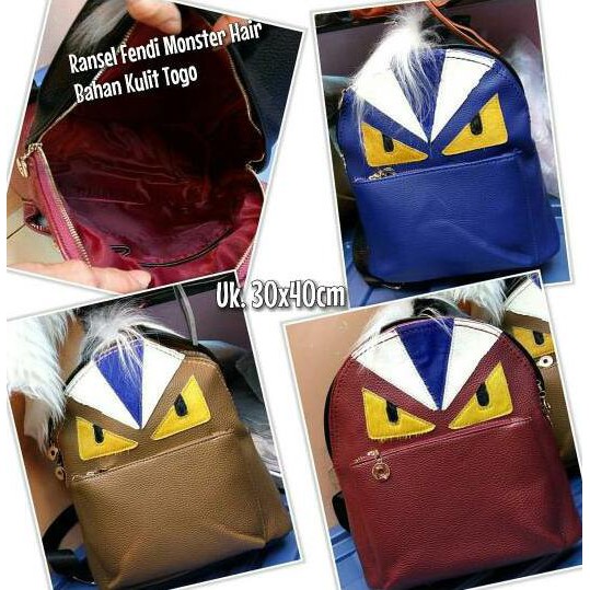 TAS RANSEL FENDI MONSTER HAIR TOGO (Best Seller)