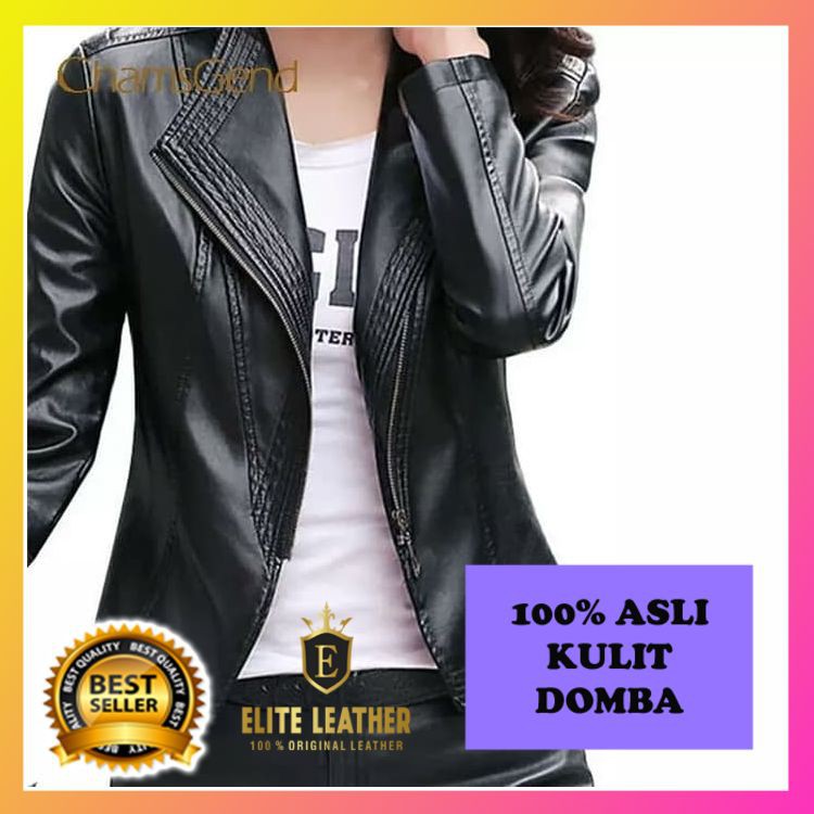 jaket kulit wanita asli kulit domba garut kualitas super harga murah el303