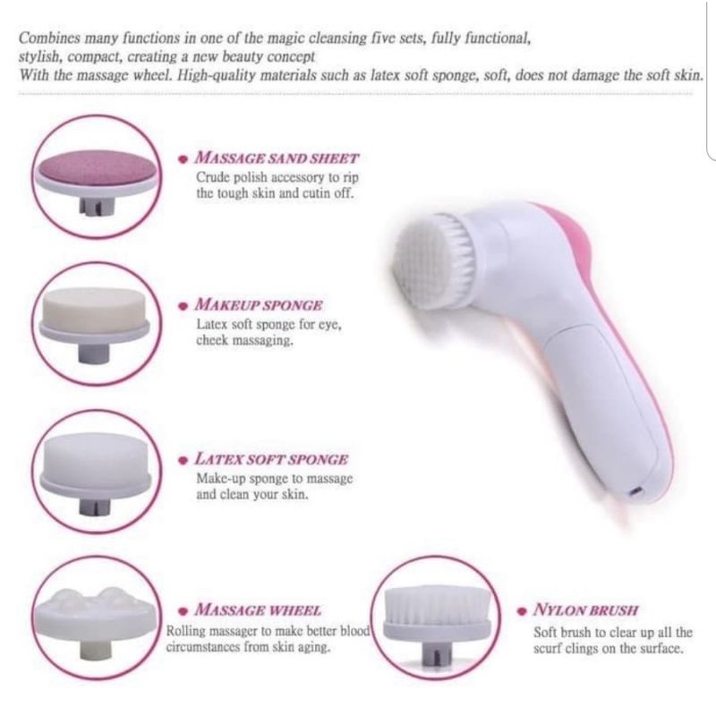 face massager 5 in 1 alat pembersih wajah