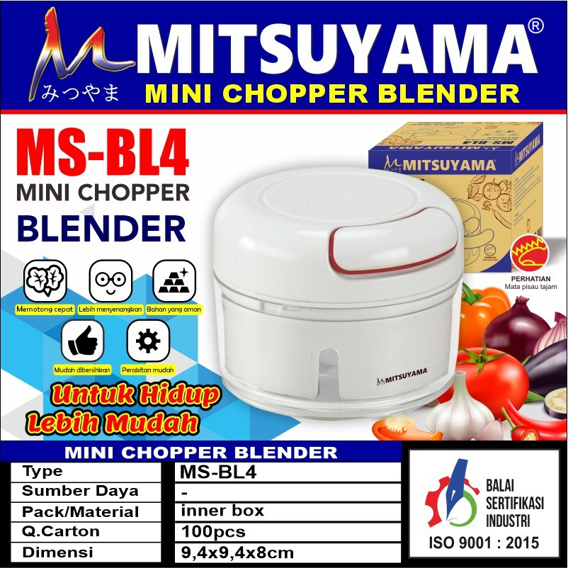 MINI CHOPPER BLENDER TANGAN MANUAL PENGHALUS BUMBU SERBAGUNA MURAH