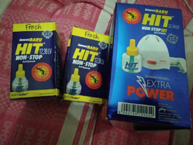 Refill Hit Non Stop Extra Power Isi Ulang Obat Nyamuk Listrik 1bulan