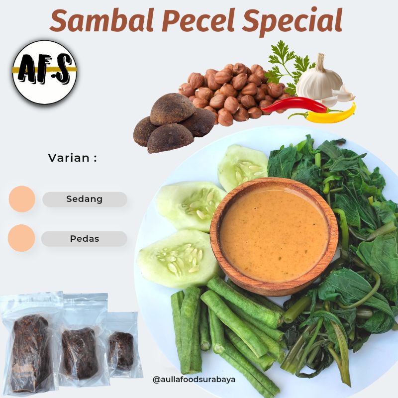 AFS sambal/bumbu pecel spesial 100gr,250gr,500gr