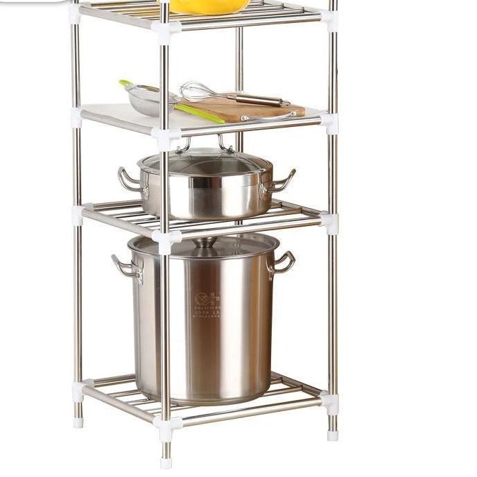 FSE♛ Rak Dapur E15/E26 Rak Kamar Mandi Tempat Panci Rak Penyimpanan Rak Peralatan Dapur Bertingkat B