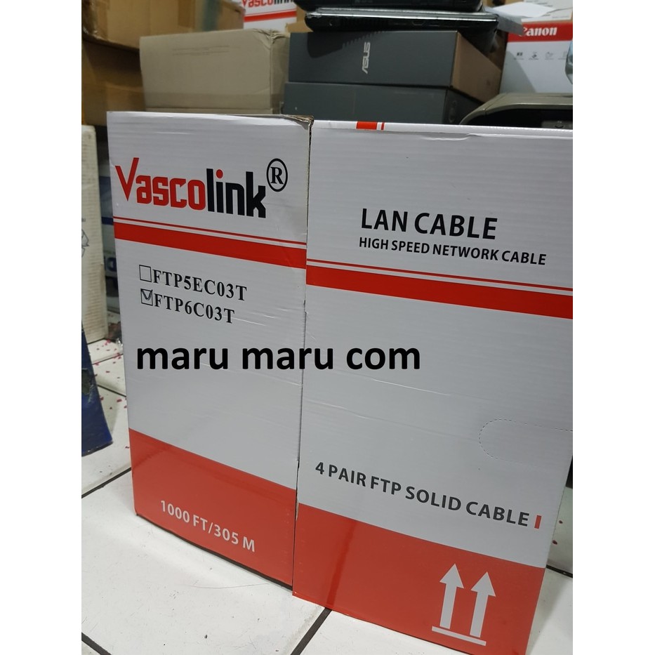 FTP cat 6 Outdoor Kabel Hitam Vascolink