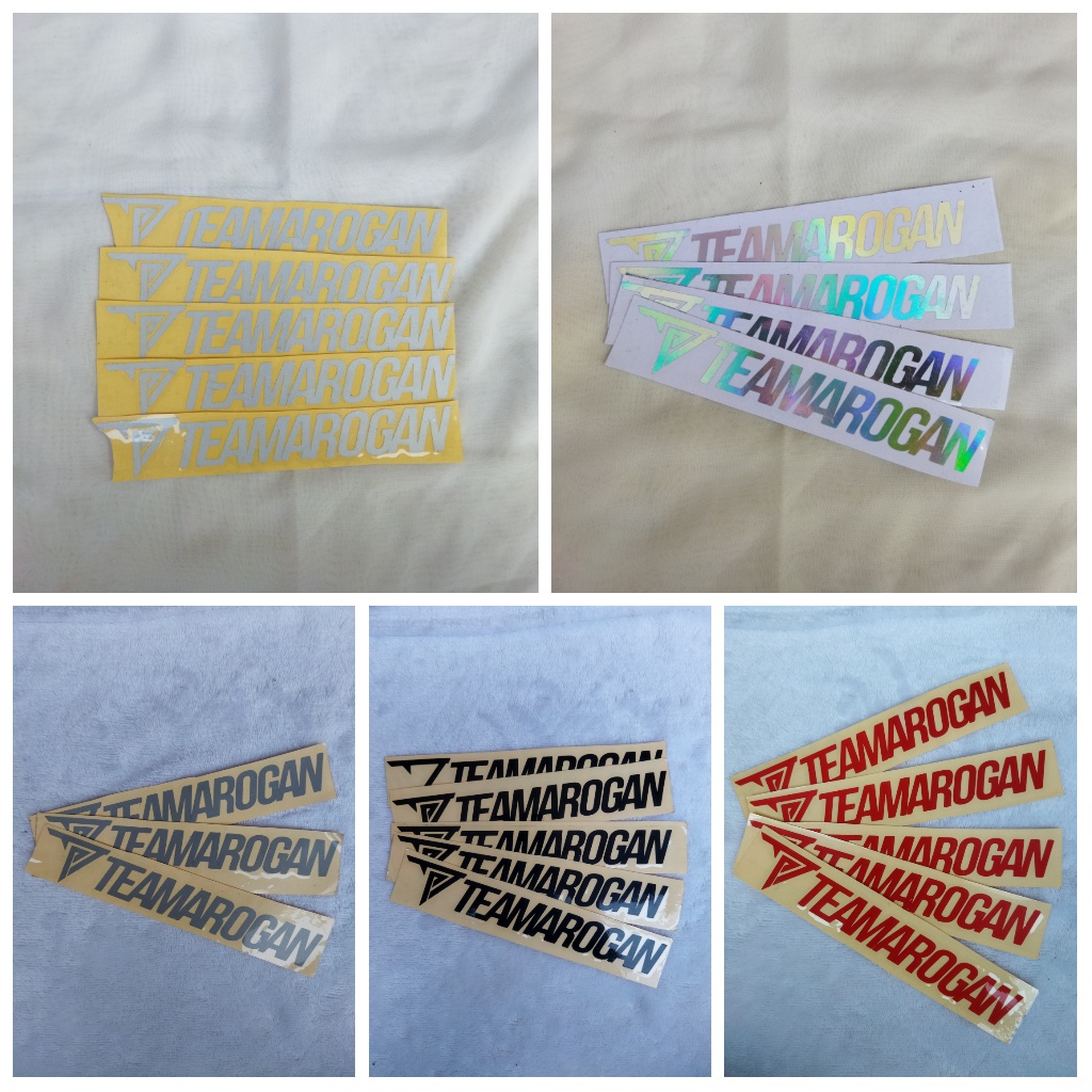 STIKER TEAM AROGAN CUTTING MOTOR HELM MOBIL TERBARU KEREN VARIASI AKSESORIS RACING LOGO MURAH