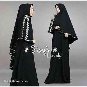 ns FC LOVELY gamis SYARI hitam putih merah COKSU  gaun pesta hijab muslim modis modern big size jum