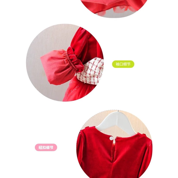 Promo !! Dress anak perempuan / dress vest pita blink zigzag ukuran 9bulan-2tahun / Dress import / Gaun anak cewek