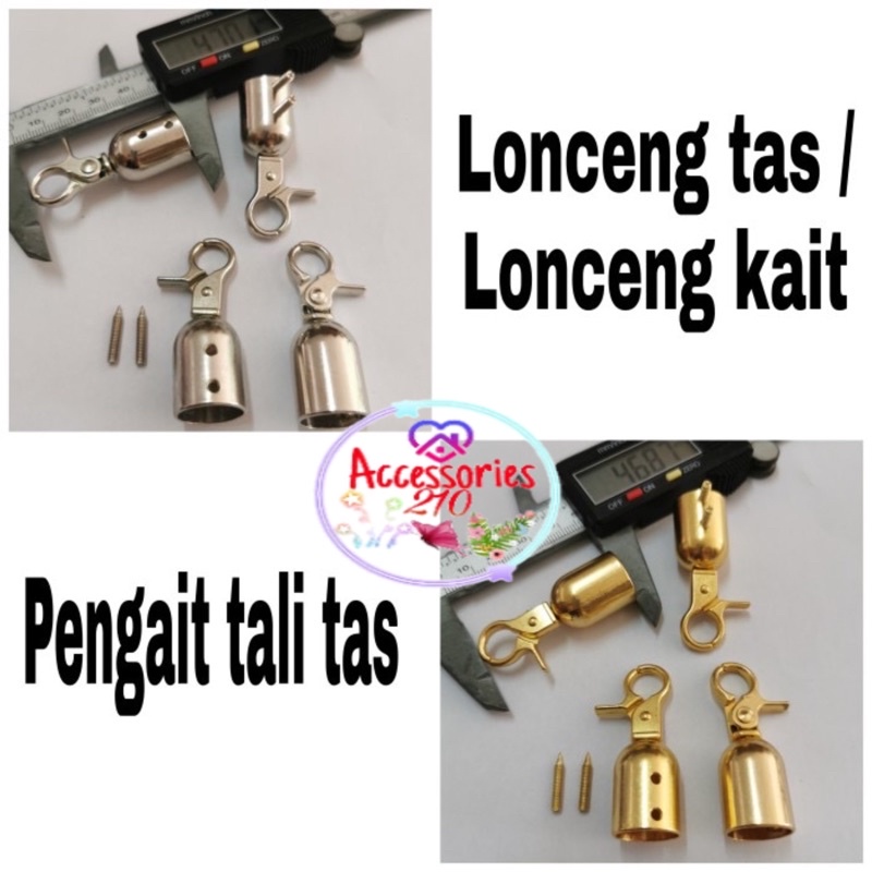 [12pcs] kait lonceng tas / handle lonceng kait 48cm + baut