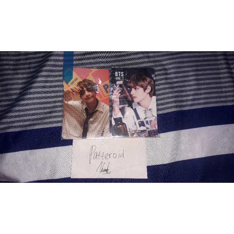 Photocard PC Taehyung LY Her E Pizza dan BTS World double side READY