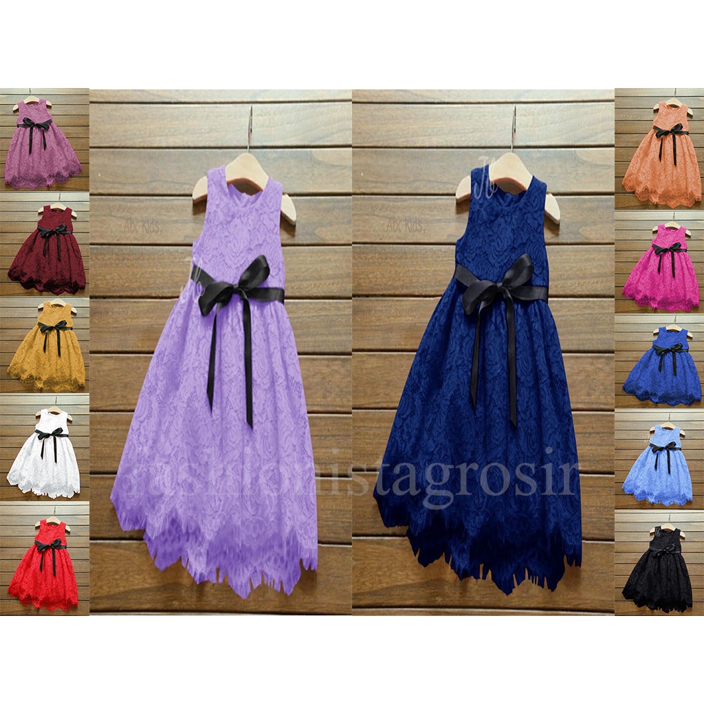 [Dress liesel kids VE]Dress Anak perempuan brukat varian warna