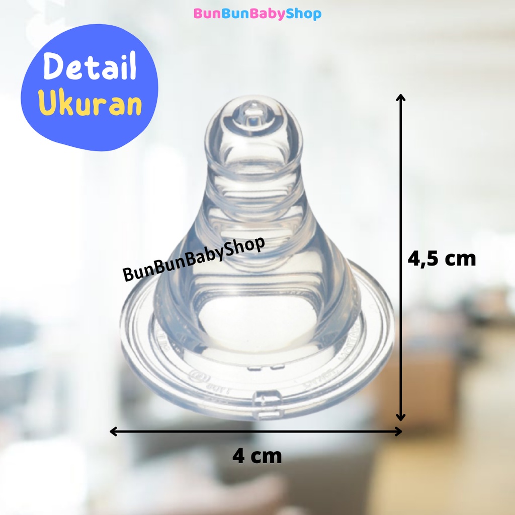 Dot Ulir Bulat Bayi Nipple Peristaltic Karet Polos Standart Neck Perlengkapan Botol Susu Aksesoris Peralatan Makan Baby New Born Bunbunbabyshop