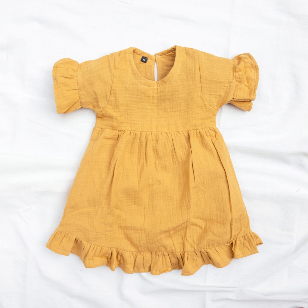 Crinkled Cotton Dress - Bayi Perempuan