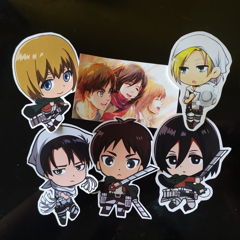 

STICKERS PACK 6 PCS ANIME | ATTACK ON TITAN
